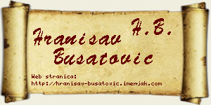 Hranisav Bušatović vizit kartica